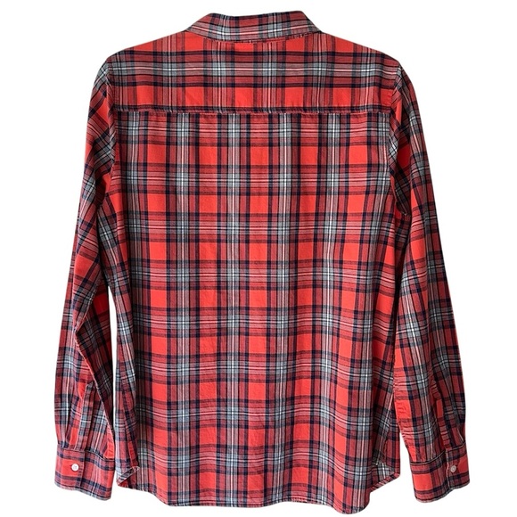 GAP NWOT BOYFRIEND FIT BUTTON DOWN PLAID COTTON SHIRT | SIZE: MEDIUM - Picture 7 of 9
